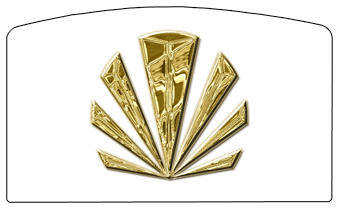 DACRO-602-GD-WT Gold Sunburst White